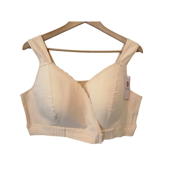 FionaBra Other - FionaBra Wireless Support Bra Front‎ Close Soze 4XL Beige NWT